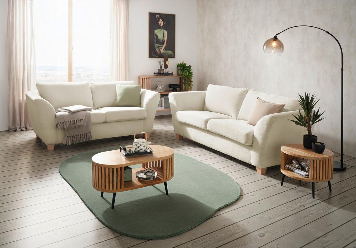 2-Sitzer-Sofa Devado Beige - Beige/Naturfarben, Holz/Textil (190/70-85/95cm) - Mömax