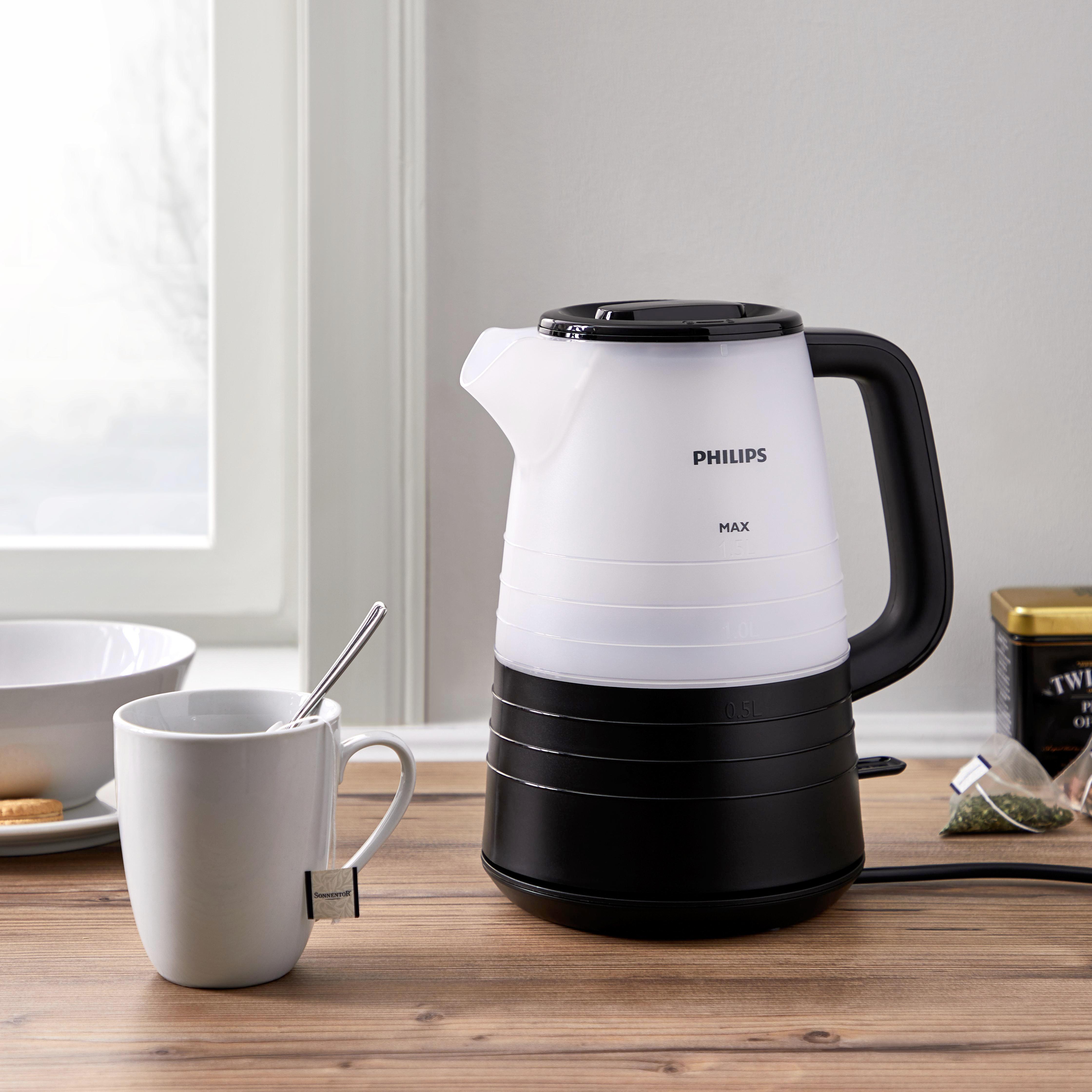 Wasserkocher PHILIPS - Schwarz, MODERN, Kunststoff/Metall - Philips