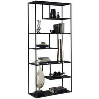 REGAŁ LINUS - czarny, Trend, metal (85/188/35cm) - Carryhome