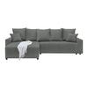 Ecksofa Alatri Graphitfarben - Graphitfarben/Schwarz, MODERN, Kunststoff/Textil (289/90/176cm) - Based