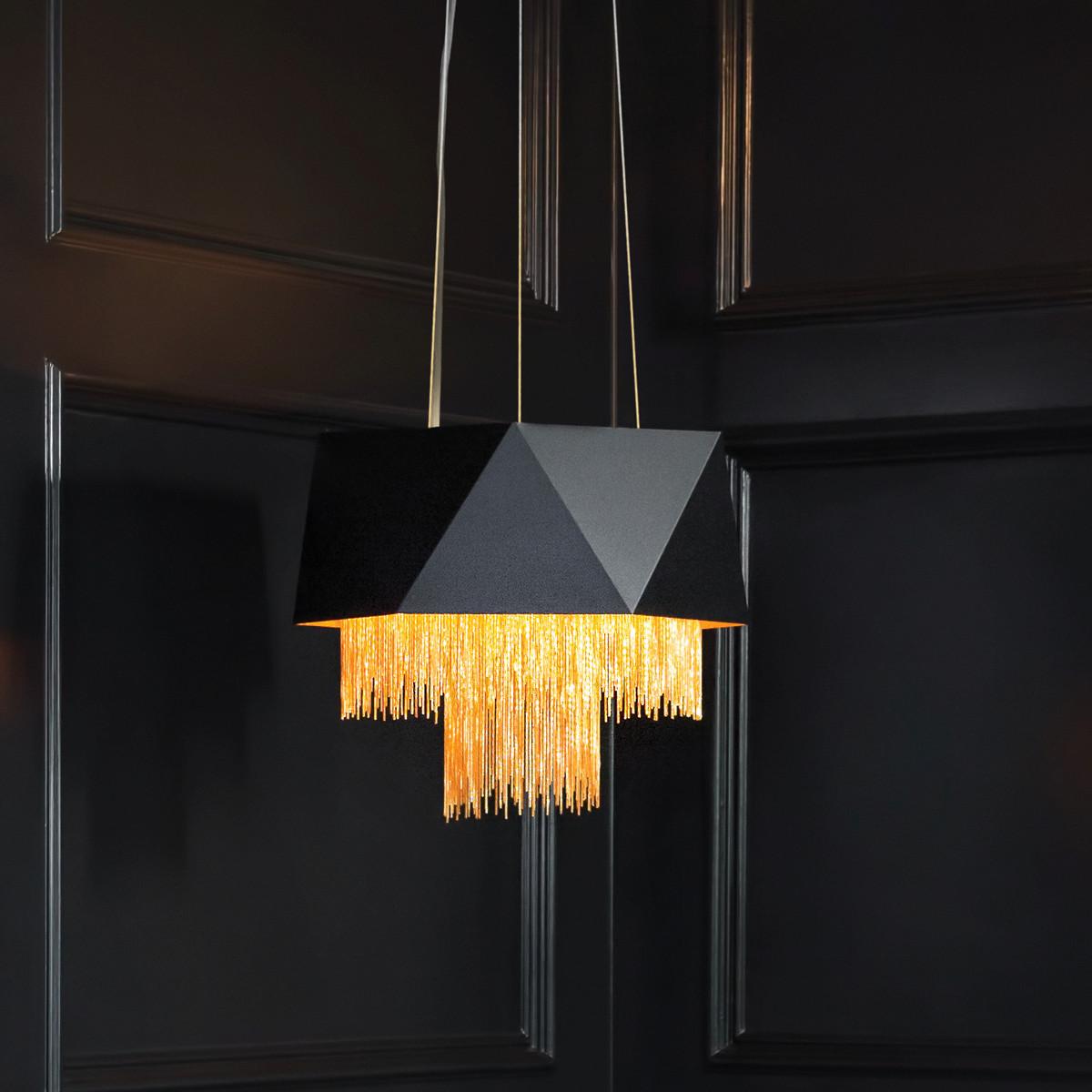 Viseća Svjetiljka Zuma - crna, Konvencionalno, tekstil/plastika (45/47.4cm) - Elstead Lighting