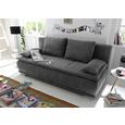 Sofa mit Schlaffunktion in Dunkelgrau 'Luigi LUX.3DL' - Dunkelgrau/Silberfarben, MODERN, Holzwerkstoff/Kunststoff (208/93/105cm) - Livetastic Sofa mit Schlaffunktion in Dunkelgrau 'Luigi LUX.3DL' - Dunkelgrau/Silberfarben, MODERN, Holzwerkstoff/Kunststoff (208/93/105cm) - Livetastic