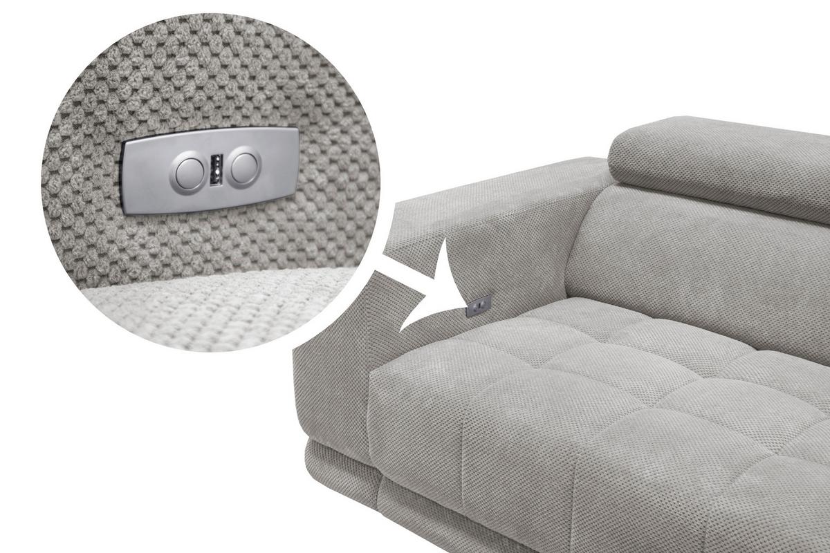 Kutna Garnitura Portland - siva/crna, Moderno, tekstil/plastika (275/78-98/197cm) - Premium Living