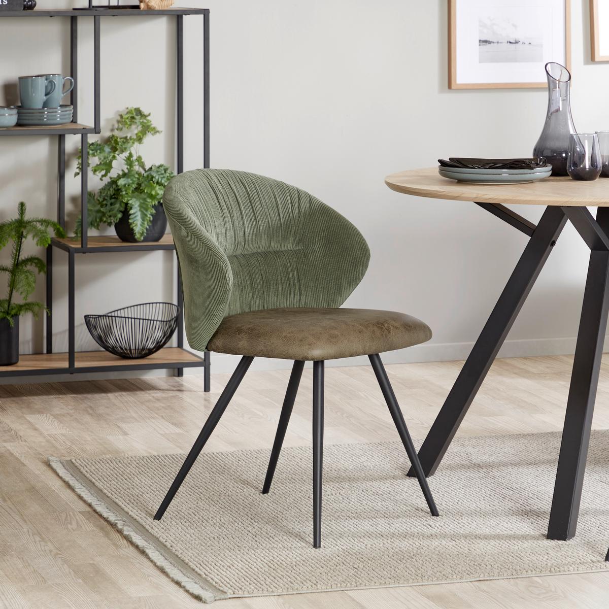 KRZESŁO OCTOPUS - zielony/czarny, Modern, metal/tkanina (57/80,5/62cm) - MID.YOU