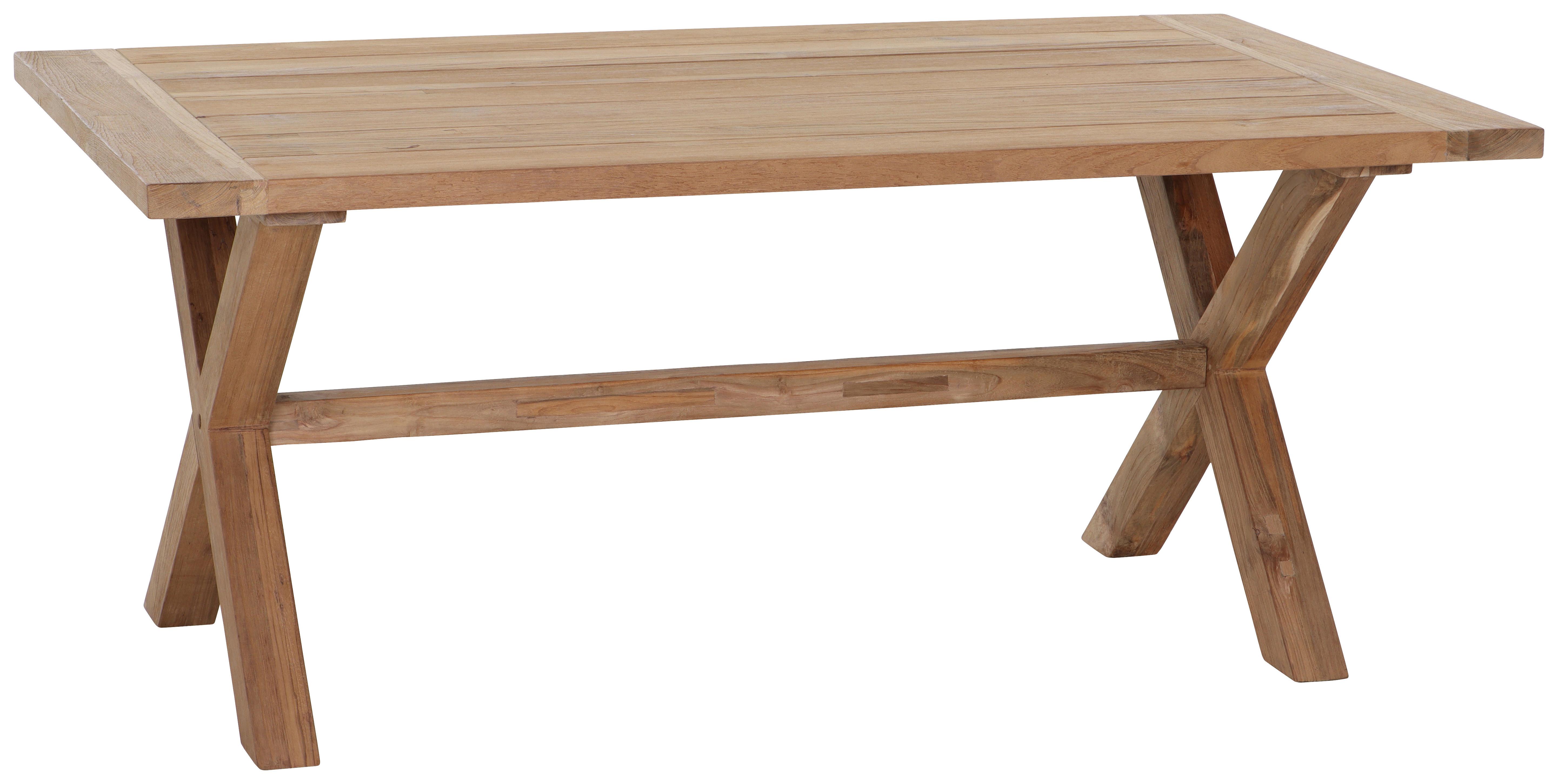 Gartentisch Teakfarben Echtholz ca. 180x100x76cm - Teakfarben, MODERN, Holz (180/100/76cm) - Siena Garden