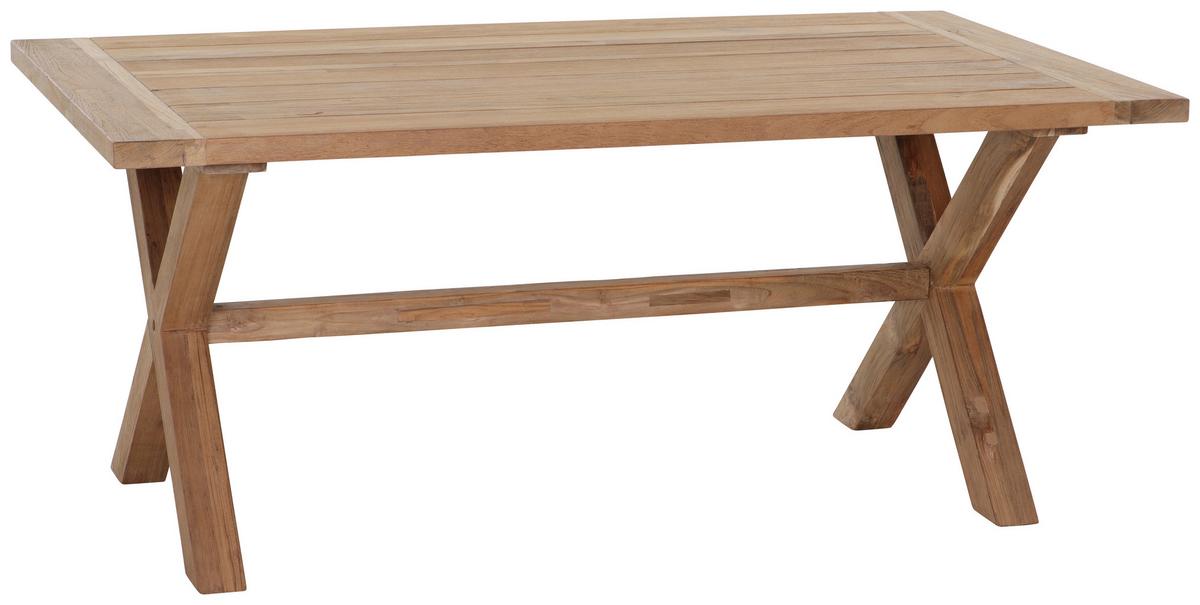 Gartentisch Teakfarben Echtholz ca. 180x100x76cm - Teakfarben, MODERN, Holz (180/100/76cm) - Siena Garden