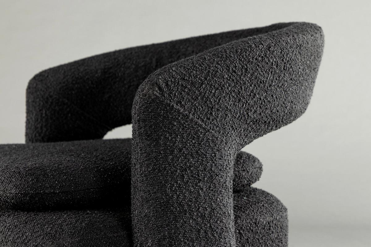 Sessel Laurel ca. 69x75x72 cm Schwarz - Schwarz, Design, Textil/Metall (69/75/72cm) - Livetastic