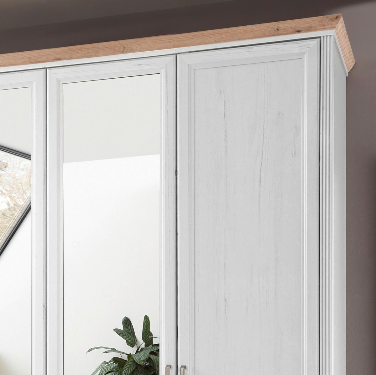Ormar S Klasičnim Vratima Jasmin Ii - bijela/hrast Artisan, Lifestyle, drvni materijal/metal (214/220/64cm) - Modern Living
