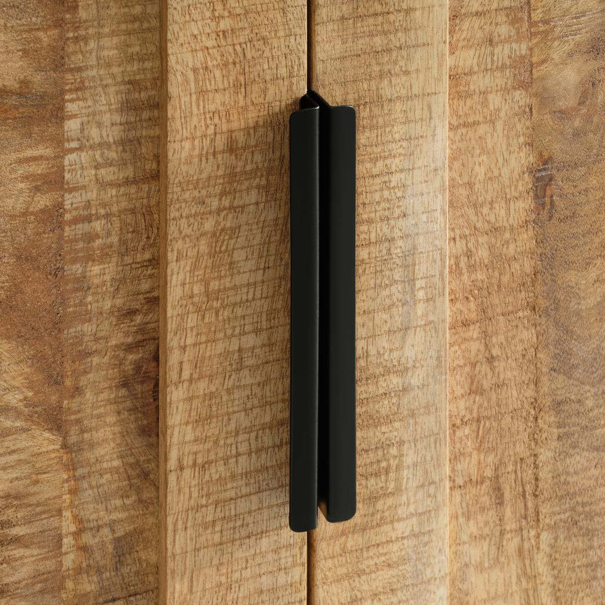 Regal Everest in Naturfarben/Schwarz - Schwarz/Naturfarben, Natur, Holz/Metall (88/180/40cm) - Mömax