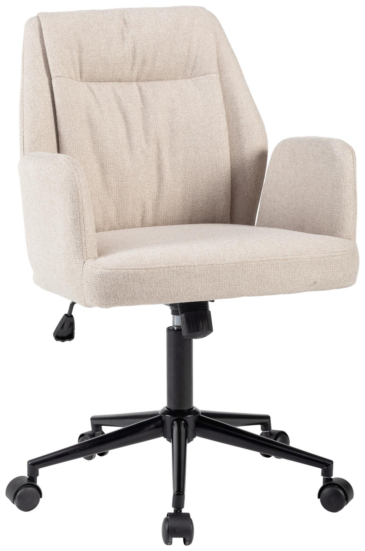 Uredska Stolica Amara - crna/krem, Lifestyle, metal/tekstil (59/85-93/60cm) - Modern Living