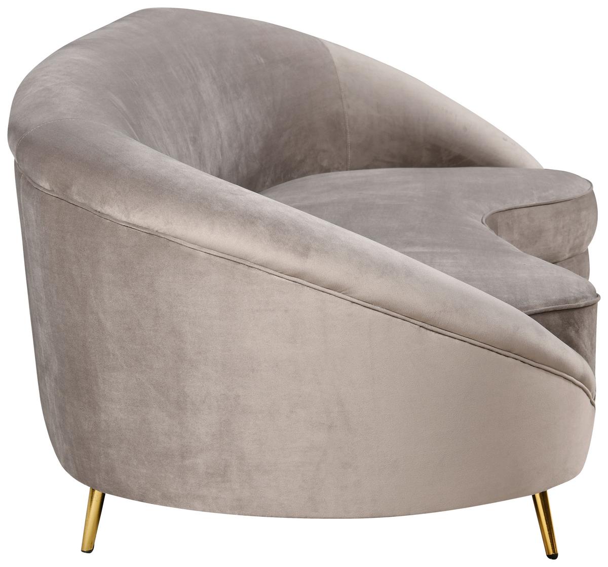 Sofa Luna - zlatne boje/taupe, Moderno, drvo/metal (247/81/105cm) - Mömax