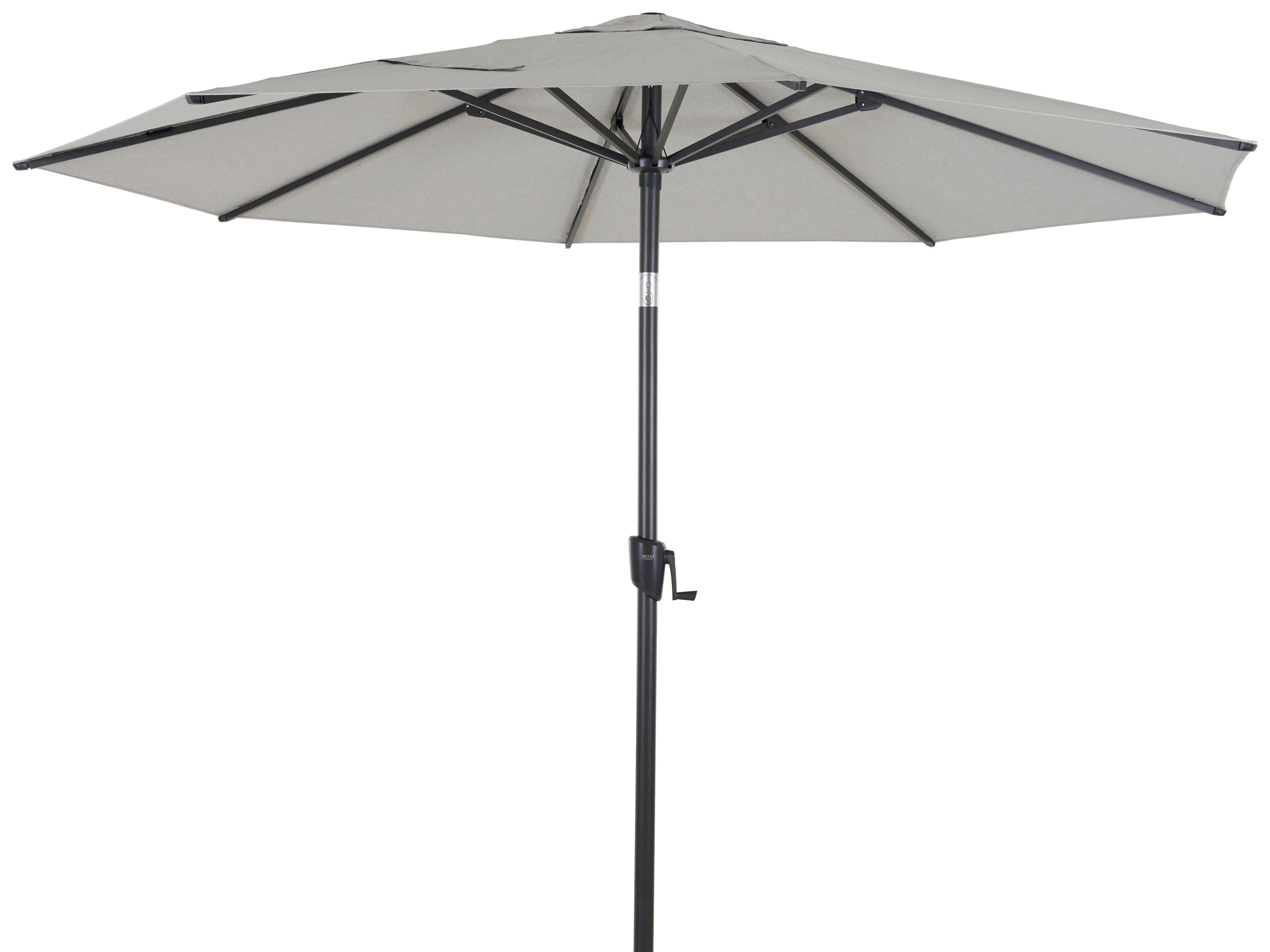 SONNENSCHIRM S08128 - Anthrazit/Hellgrau, MODERN, Textil/Metall (300/300cm) - Siena Garden
