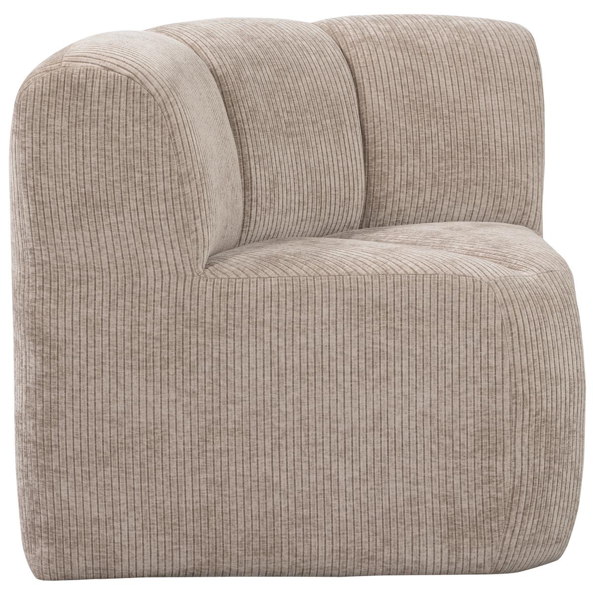 Eckbank Mojo Sandfarben B: 83cm - Sandfarben/Schwarz, MODERN, Kunststoff/Textil (83/83/83cm) - Livetastic