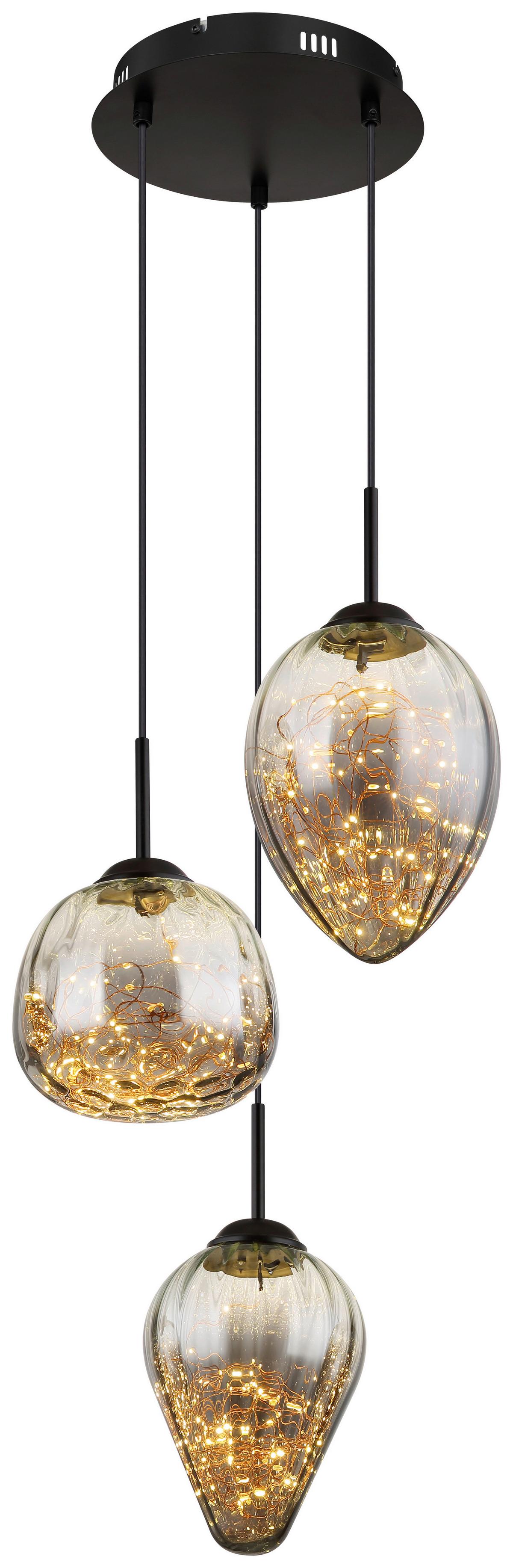 LAMPA WISZĄCA LOLA - czarny, Design, metal/szkło (39/120cm) - Collet's Monde