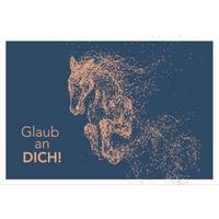 Postkarte Kupfergold Champagner/Dunkelblau - Champagner/Dunkelblau, Basics, Papier (18/13cm)