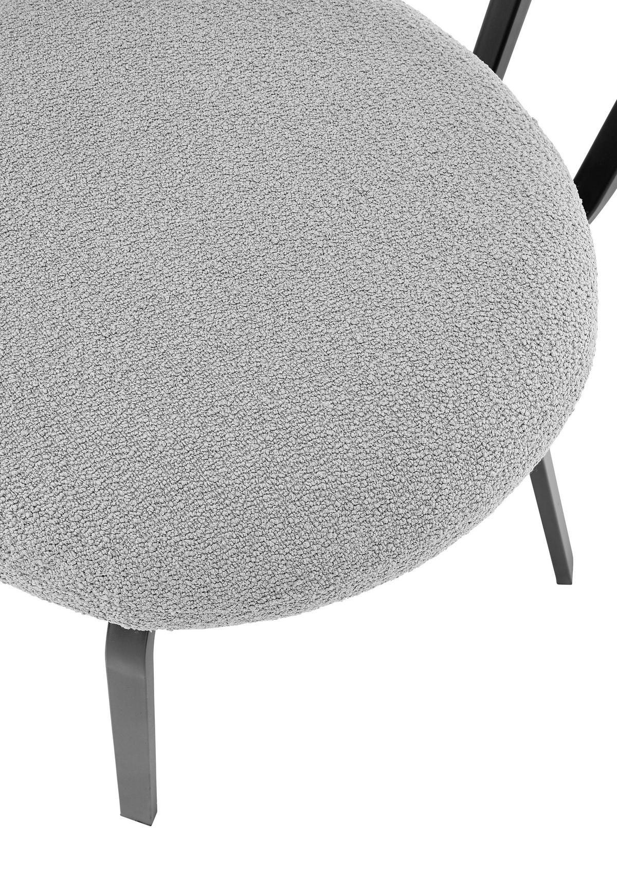 Stuhl in Grau - Schwarz/Grau, Modern, Textil/Metall (51/84/66cm) - Mömax