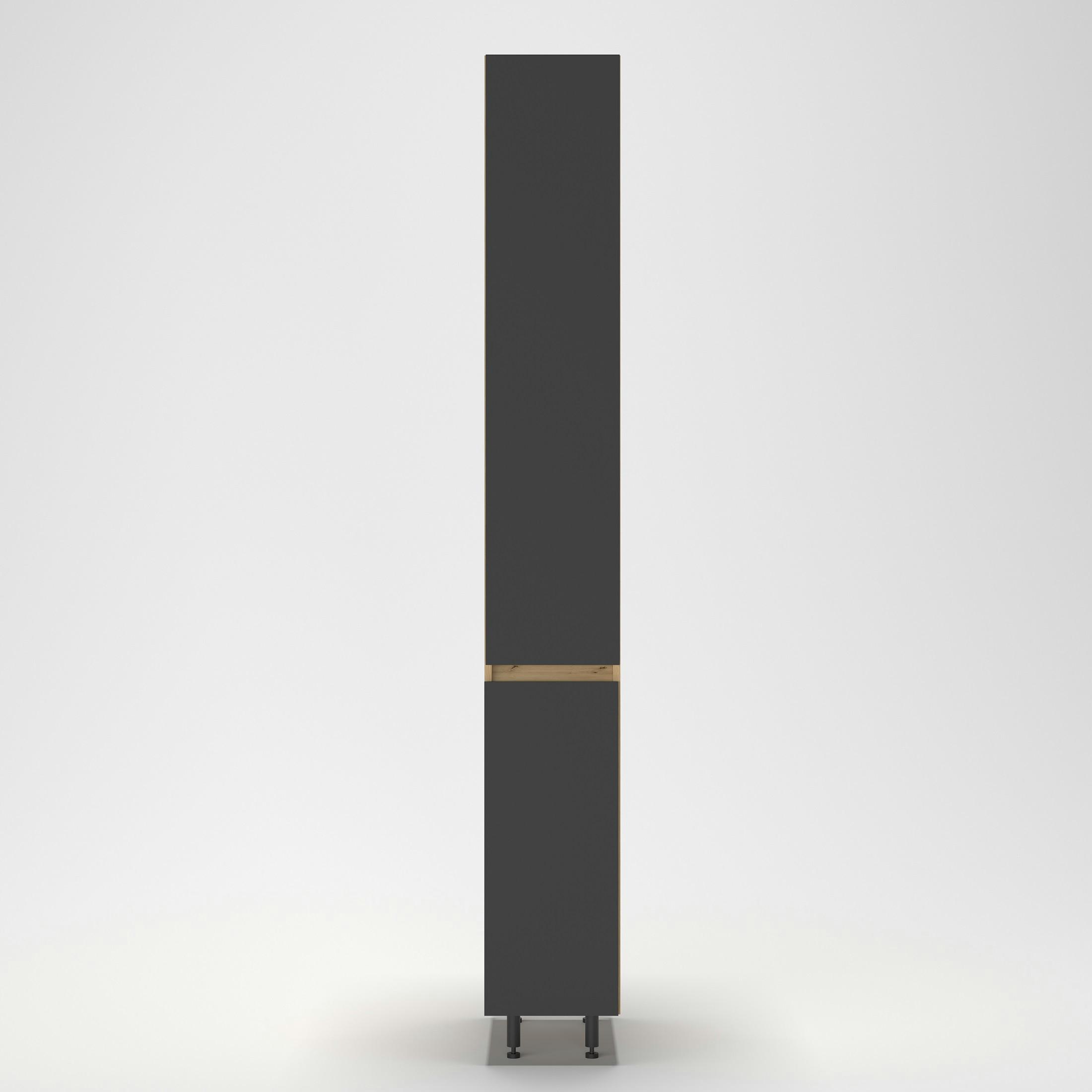 Kamraszekrény Toscana - Artisan tölgy/szürke, Modern, faalapú anyag (30/221/56cm)