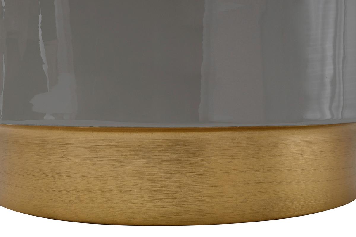 HOCKER ARTISSE 250 - Goldfarben/Grau, Design, Metall (51,5/43cm) - Kayoom