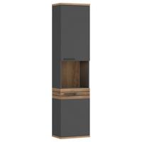 Dulap înalt Cotia - culoare lemn stejar/antracit, Modern, material pe bază de lemn (40/170/30cm) - James Wood