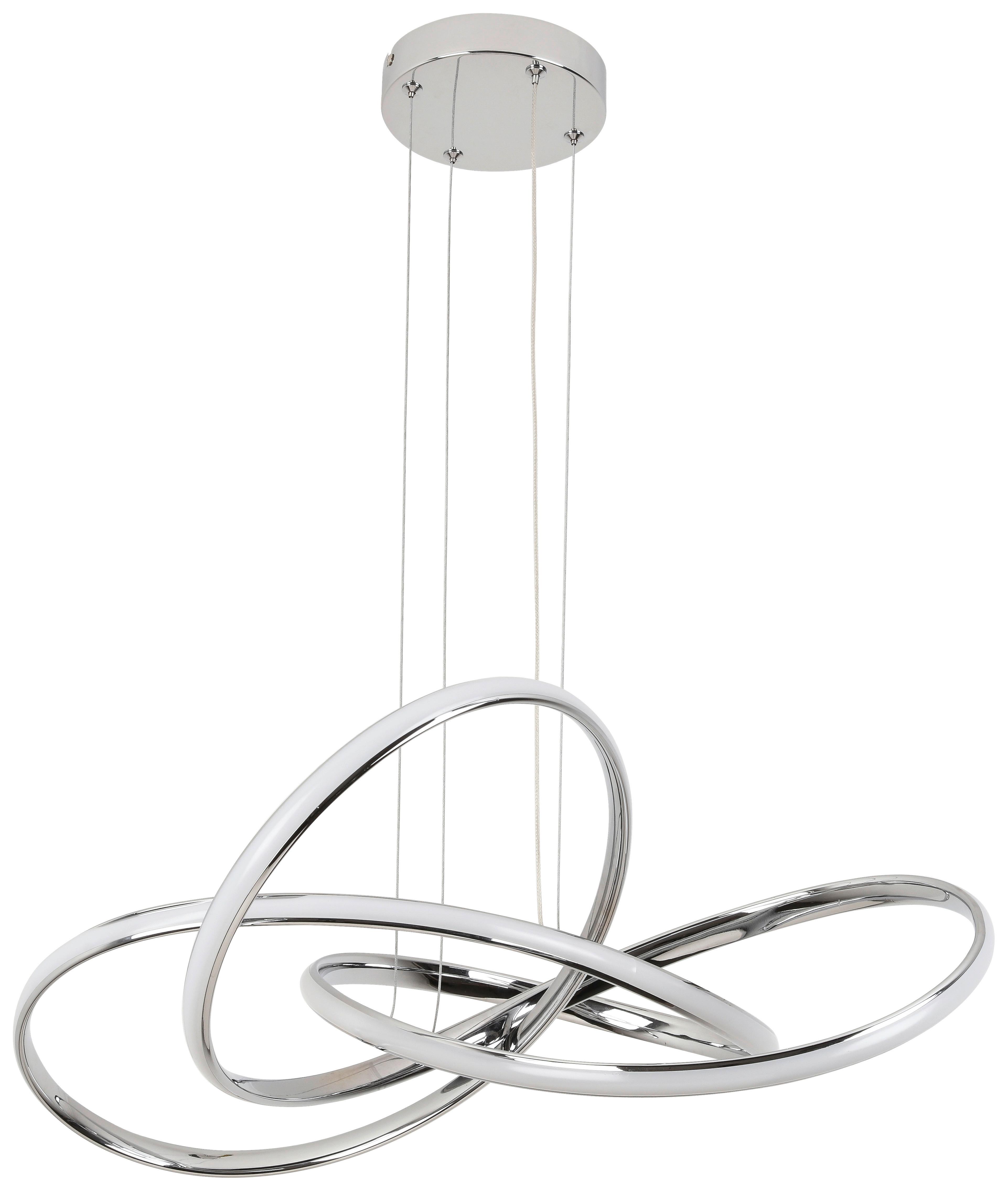 LED-HÄNGLAMPA LENORE - kromfärg, Modern, metall/plast (60/120cm) - Premium Living