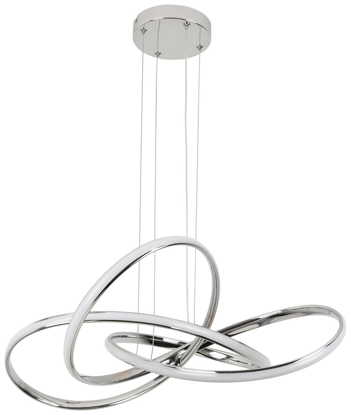 Lampă suspendată cu LED Lenore - culoare crom, Modern, plastic/metal (60/120cm) - Premium Living