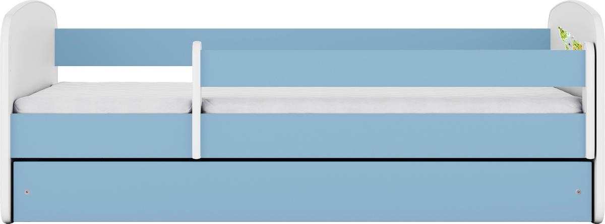 Otroška Postelja Babydreams, Bela, Modra, 80x160cm - modra/bela, Moderno, tekstil/leseni material (80/160cm) - MID.YOU