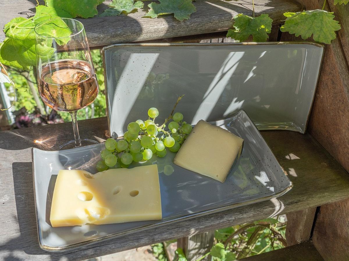 Set Pladnjev Za Serviranje Stone, 2-Delni - siva, Trend, keramika (16,5/33cm) - Creatable