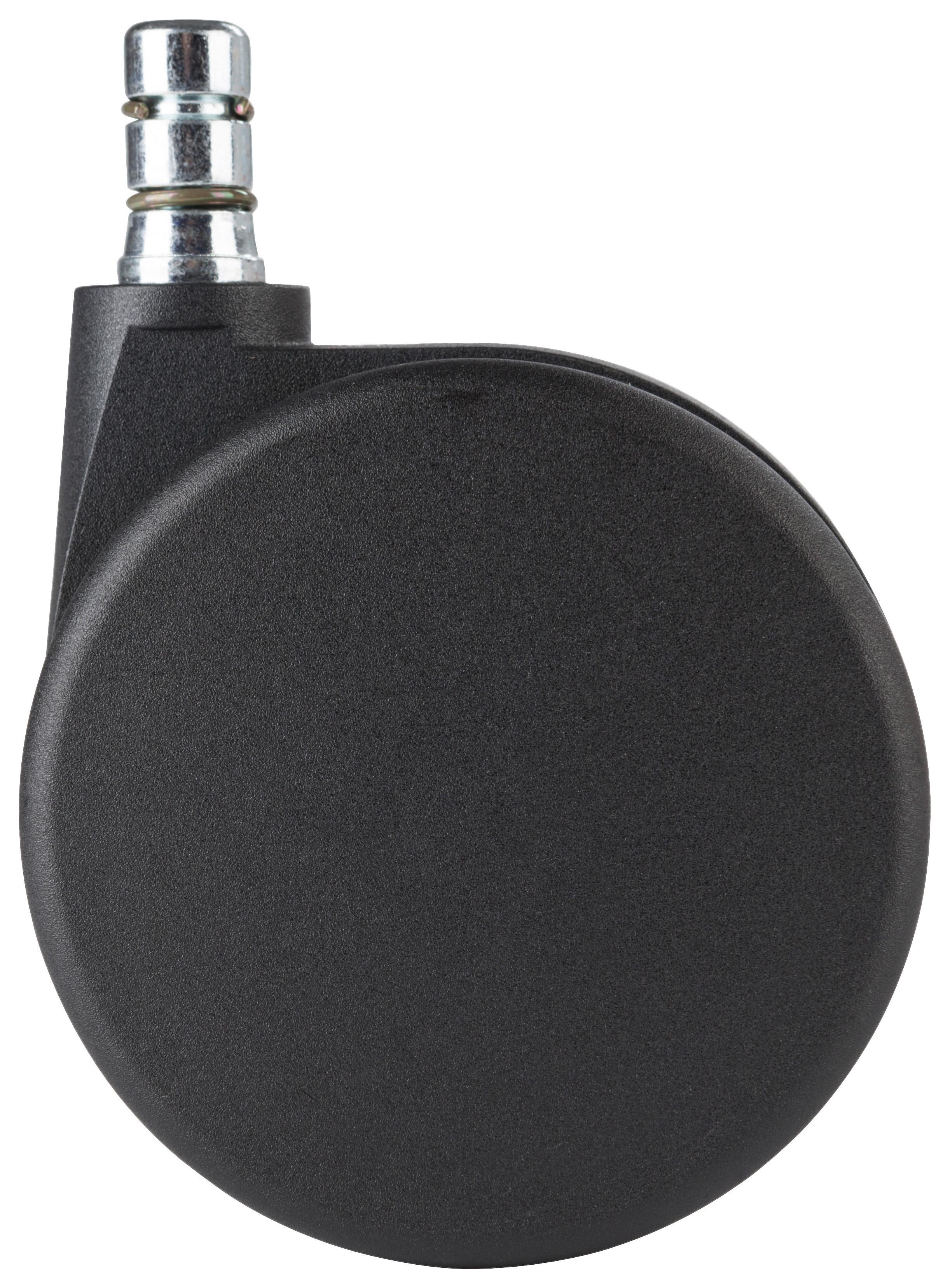 Set Kolesc Za Vrtljivi Stol Rolo No-Noise, Črna, 5-Delni - črna, Basics, kovina/umetna masa (5,2/8,3/7,5cm) - MID.YOU