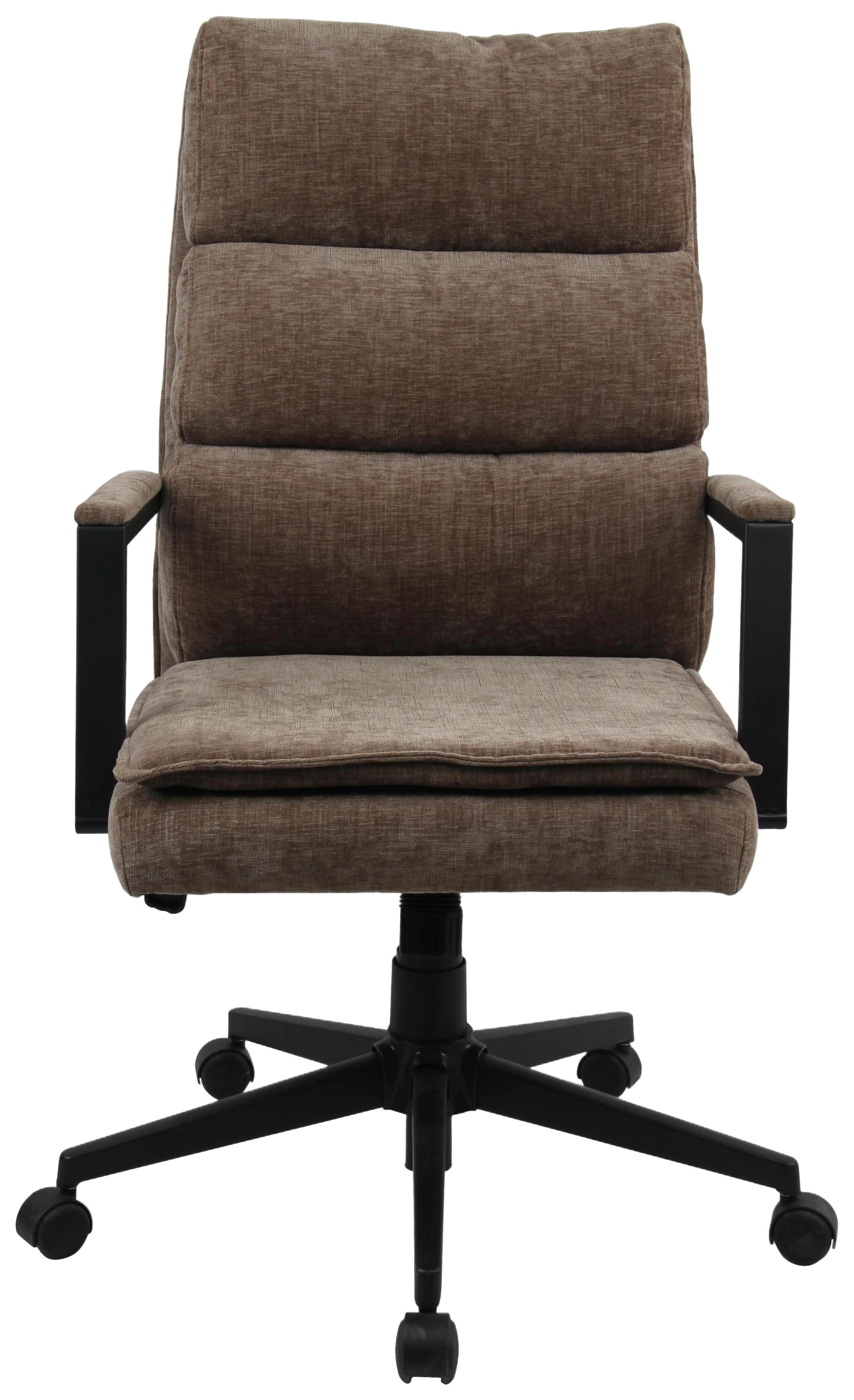 FOTEL SZEFA DORA - czarny/szary, Modern, tworzywo sztuczne/metal (58/110-120/62cm) - MID.YOU