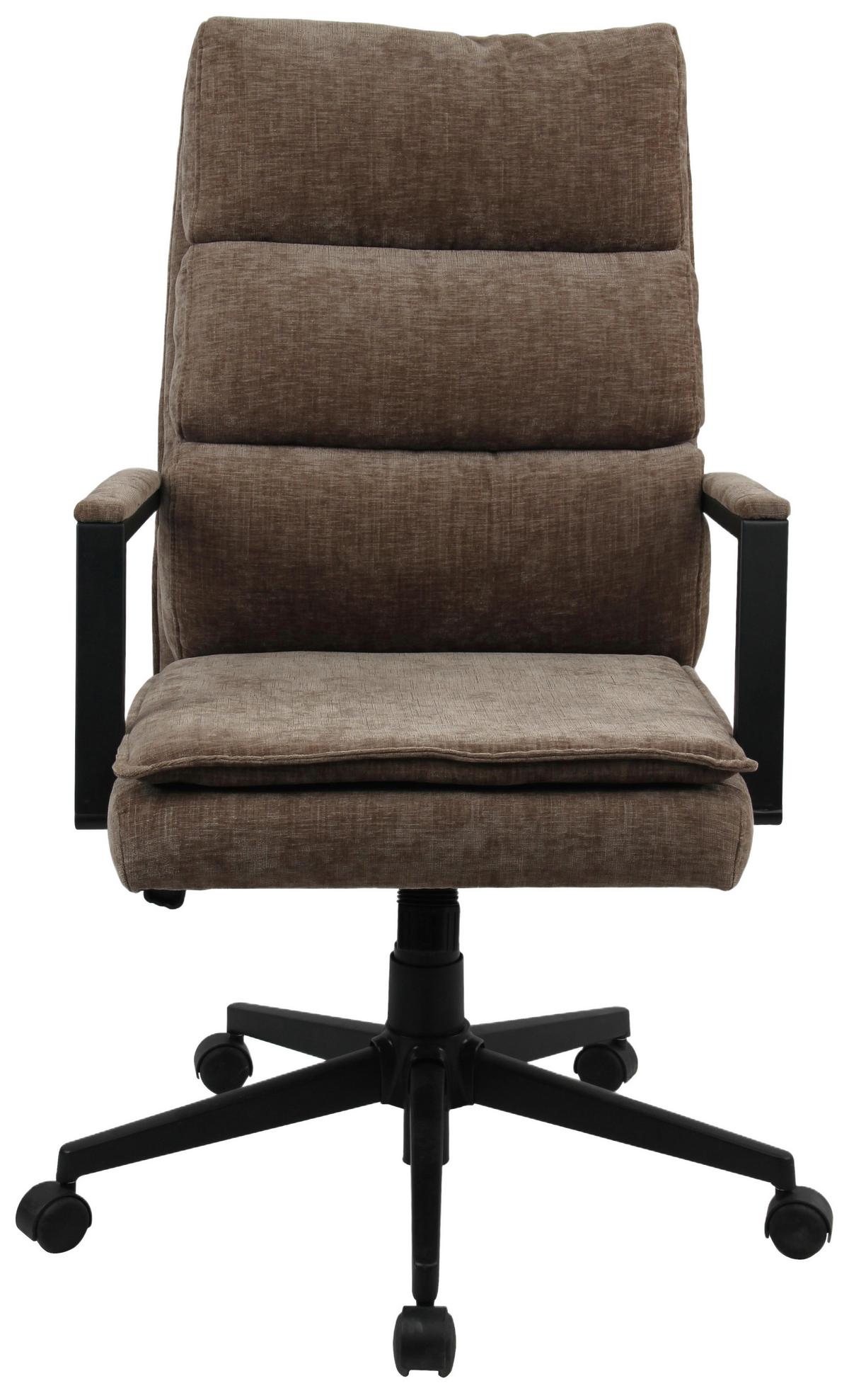 FOTEL SZEFA DORA - czarny/szary, Modern, tworzywo sztuczne/metal (58/110-120/62cm) - MID.YOU