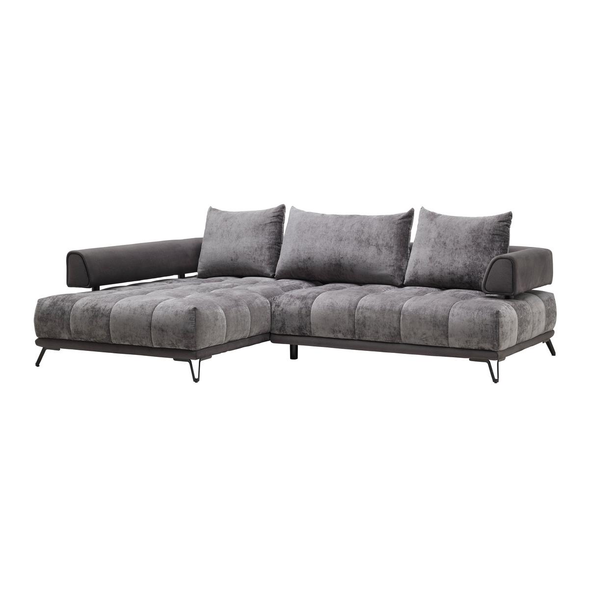 Canapea modulară MORGAN - grafit, Modern, textil (184/67-87/262cm) - Mömax
