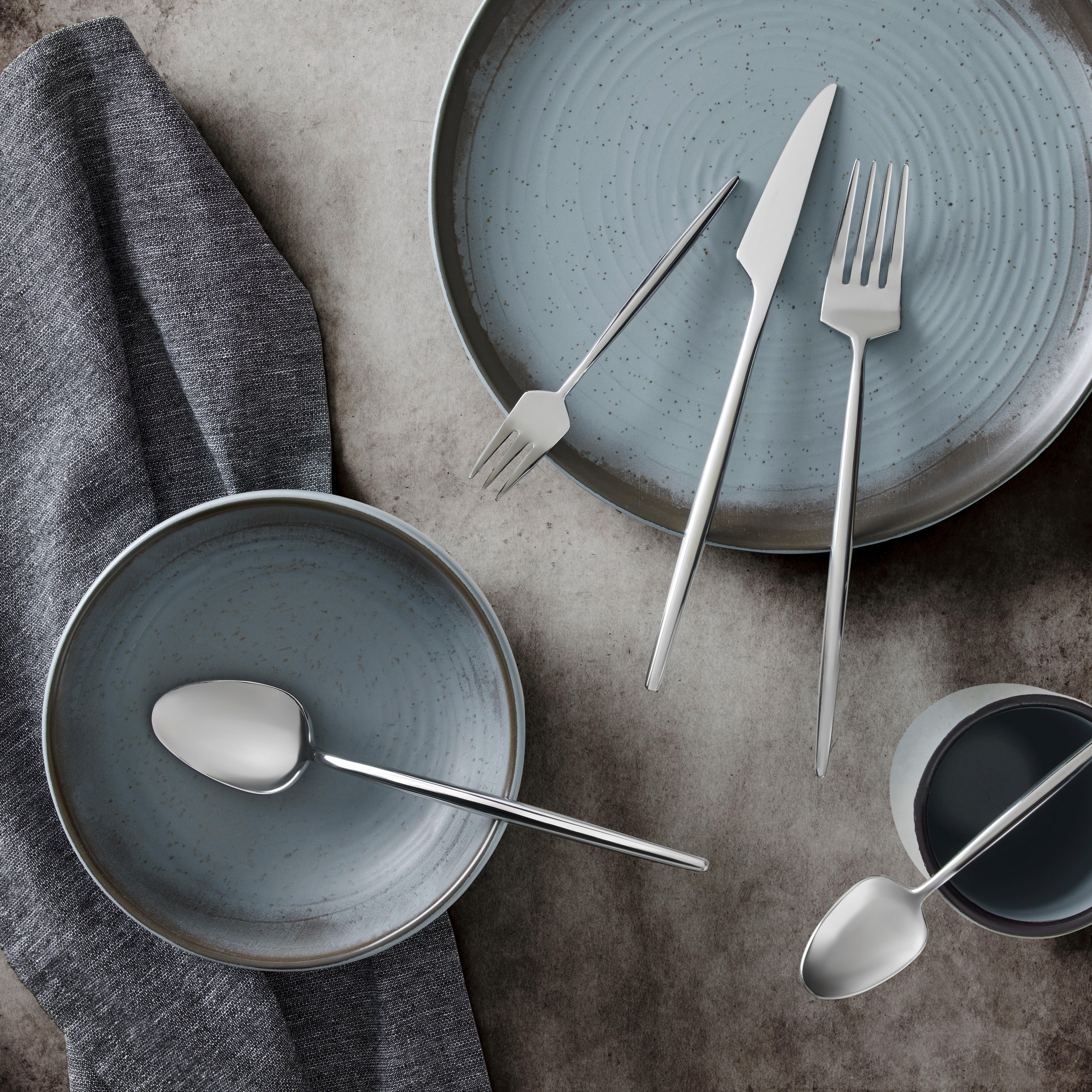 GAFFEL ELEGANCE - stålfärgad, Modern, metall (22,5cm) - Mömax