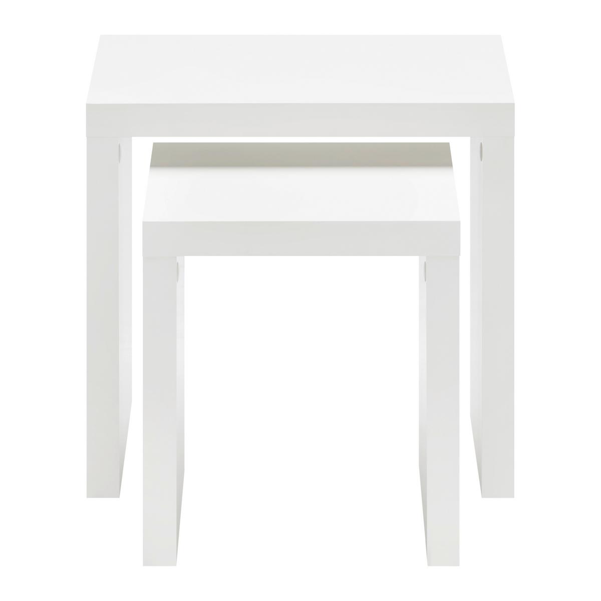 Beistelltisch Twix Weiß - Weiß, MODERN, Holzwerkstoff (44/31/37/31/30cm) - Mömax