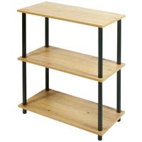 Etajeră TIMILLI - culoare natur/negru, Modern, metal/material pe bază de lemn (60/76/30cm) - Modern Living
