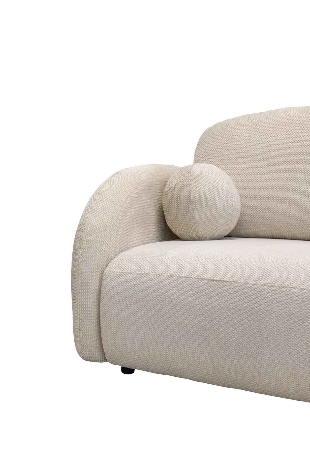 Trosjed Na Razvlačenje Roma - bež/crna, Design, tekstil (230/90/105cm)