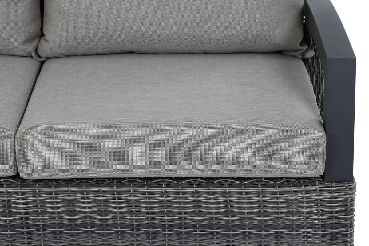 Loungegarnitur Corido Grau - Grau, Basics, Keramik/Kunststoff (302/88/219cm) - Siena Garden