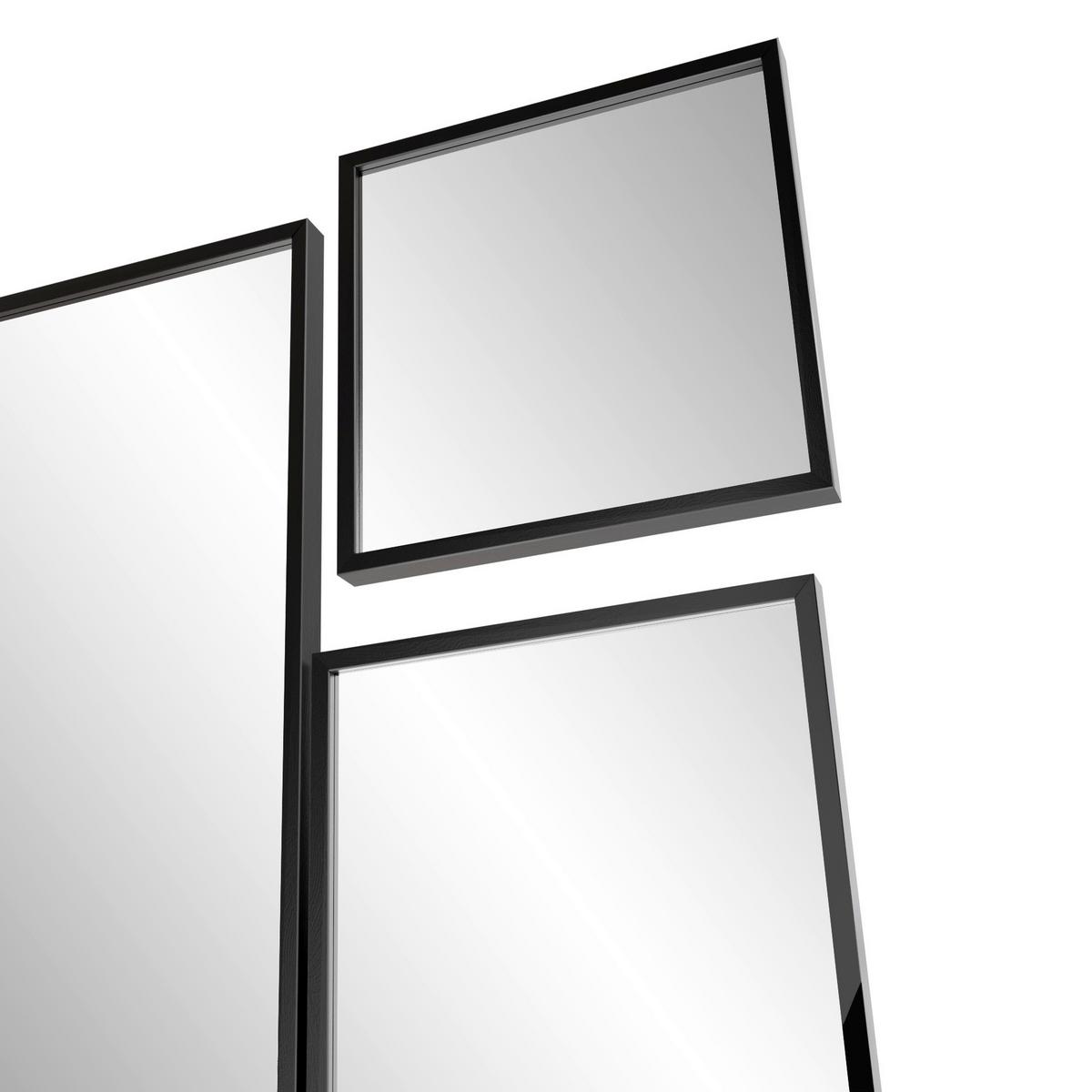 Dekospiegel Sirius Schwarz ca. 140x245cm - Schwarz, Basics, Glas/Holz (140/245/2.5cm)