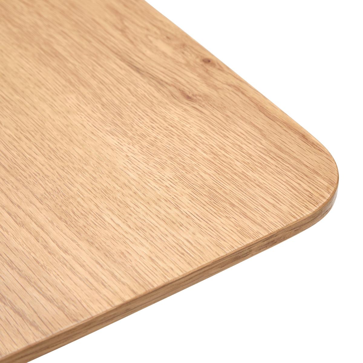 Étkezőasztal Valletta - tölgyfa színű/fekete, Modern, faalapú anyag/fa (160/90/76cm) - Premium Living