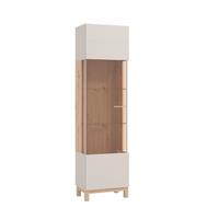Vitrine Essex Ksm Kaschmir/Eiche Artisan - Kaschmir/Eiche Artisan, MODERN, Glas/Holzwerkstoff (51/191/35cm) - P & B