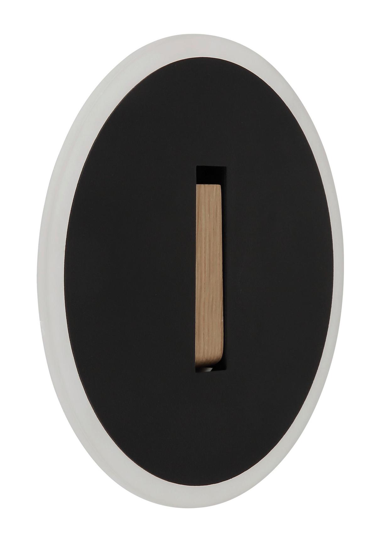 LED-WANDLEUCHTE 78410B AVERY - Weiss/Dunkelbraun, Design, Holzwerkstoff/Kunststoff (20,5/5cm) - Globo