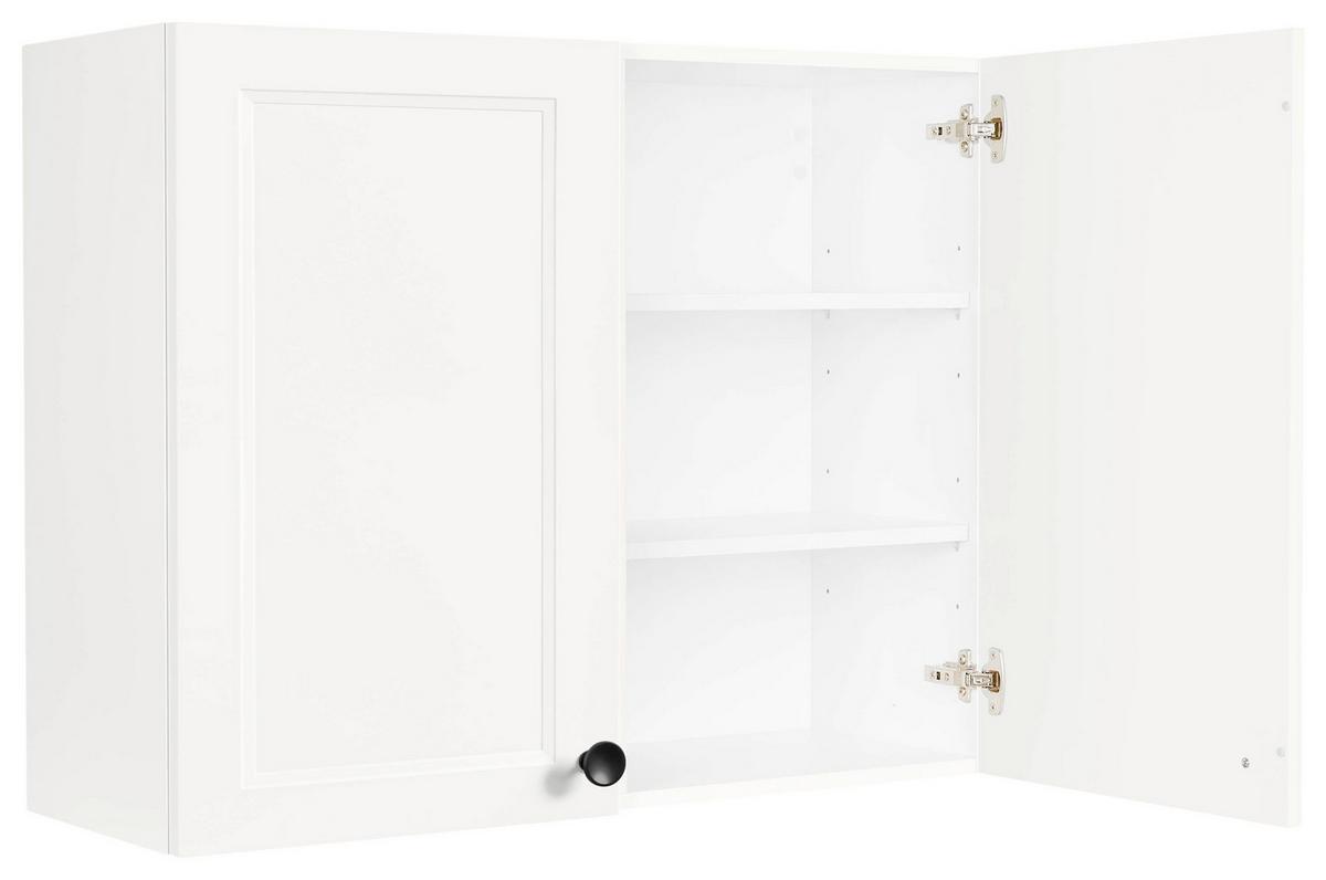 Küchenoberschrank Cascada Weiß - Schwarz/Weiß, MODERN, Holzwerkstoff (90/72/35cm) - Nobilia