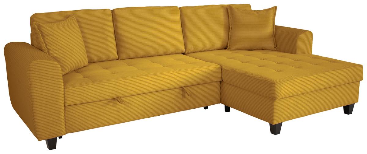 Kutna Garnitura Moritz - boje senfa, Trend, tekstil (265/155cm) - Modern Living