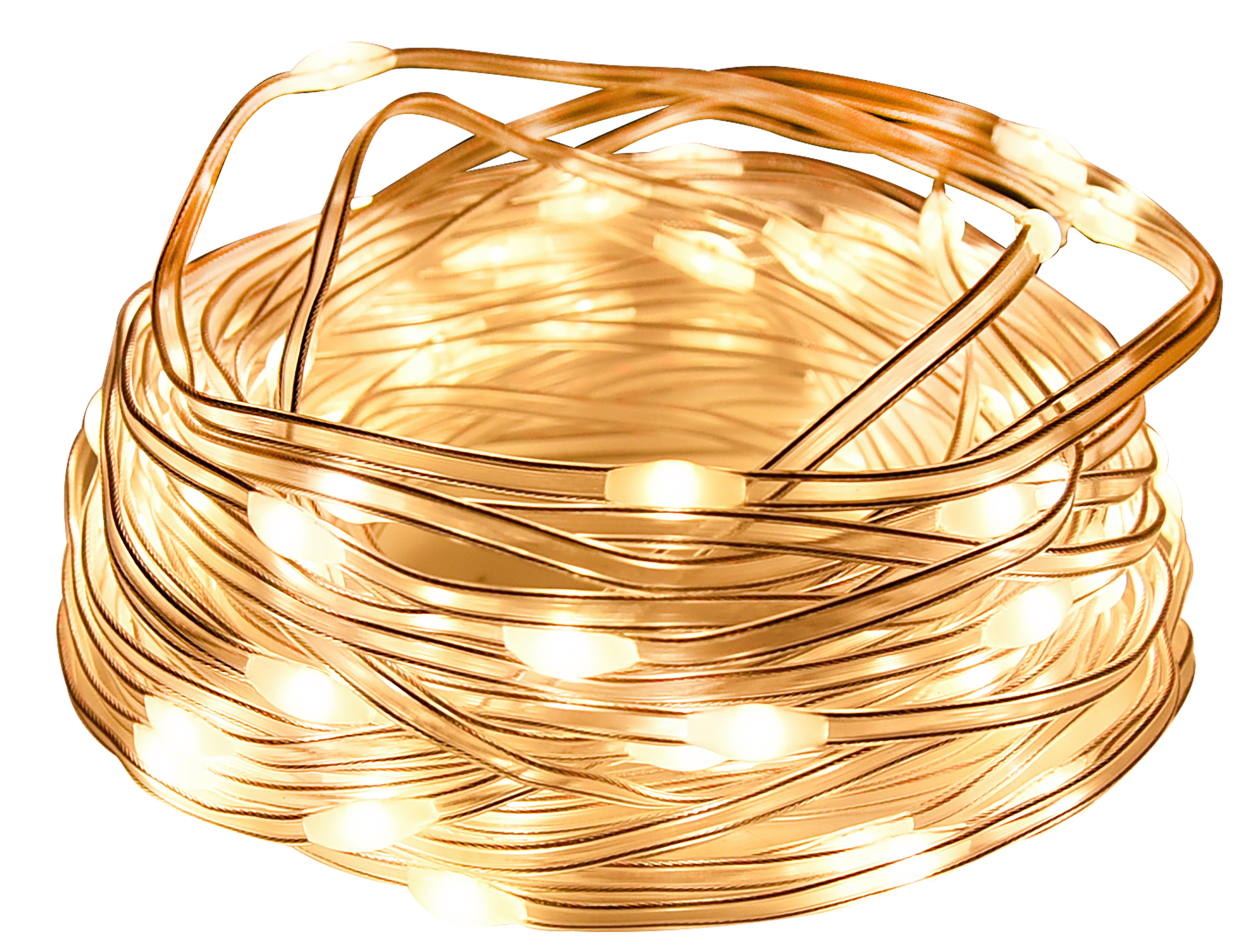 Lichterkette Juzil ca. 500cm max. 0,06Watt - Transparent, MODERN, Kunststoff (500cm) - Mömax