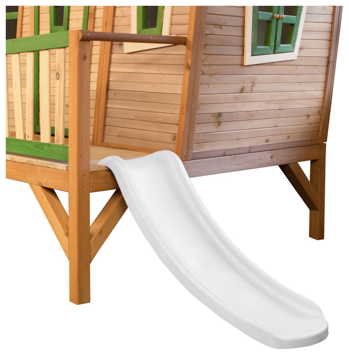 Speilhaus "Emma", Braun, Grün, Weiß - Hellgrün/Braun, KONVENTIONELL, Holz/Kunststoff (123/12,8/152cm) - Ambia Garden