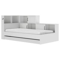 Postelja S Predalom Erwan, Bela, 90x200cm - bela, Moderno, leseni material (90/200cm) - MID.YOU