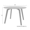 MATBORD ELIAN - svart/ekfärgad, Modern, metall/trämaterial (120/120/76cm) - Bessagi Home