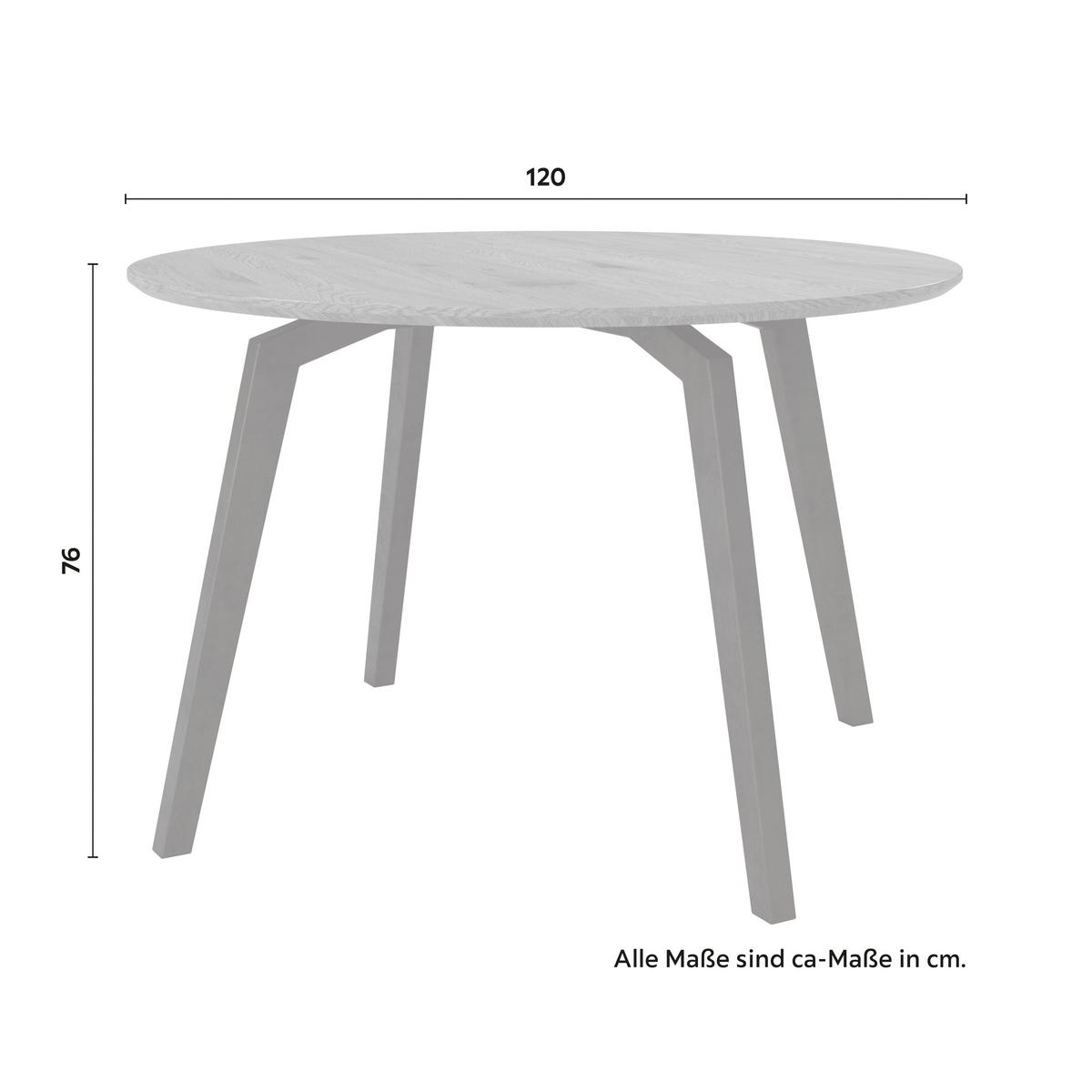 Stol Za Blagovaonicu Elian - boje hrasta/crna, Moderno, drvni materijal/metal (120/76cm) - Bessagi Home