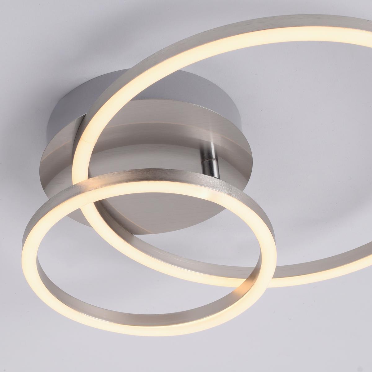 LAMPA SUFITOWA LED 14021-55 IVANKA - kolor niklowy, Design, tworzywo sztuczne/metal (32,5/30/7cm)