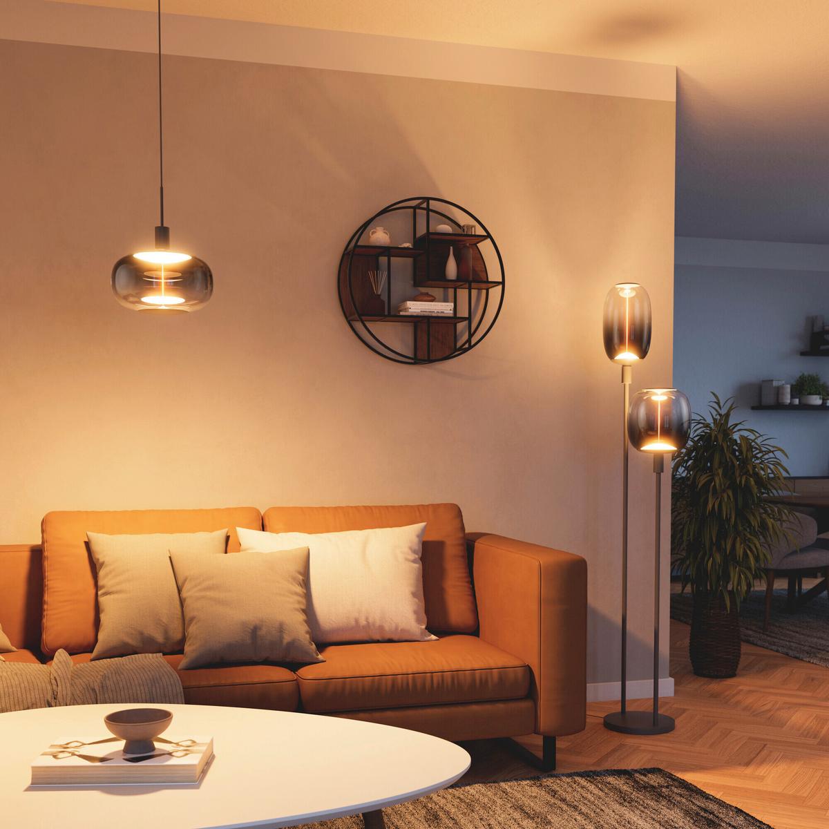 LAMPA STOJĄCA DECOR STICK FLOOR 2XE27 DG - ciemnoszary, Basics, metal (32/146cm) - Osram