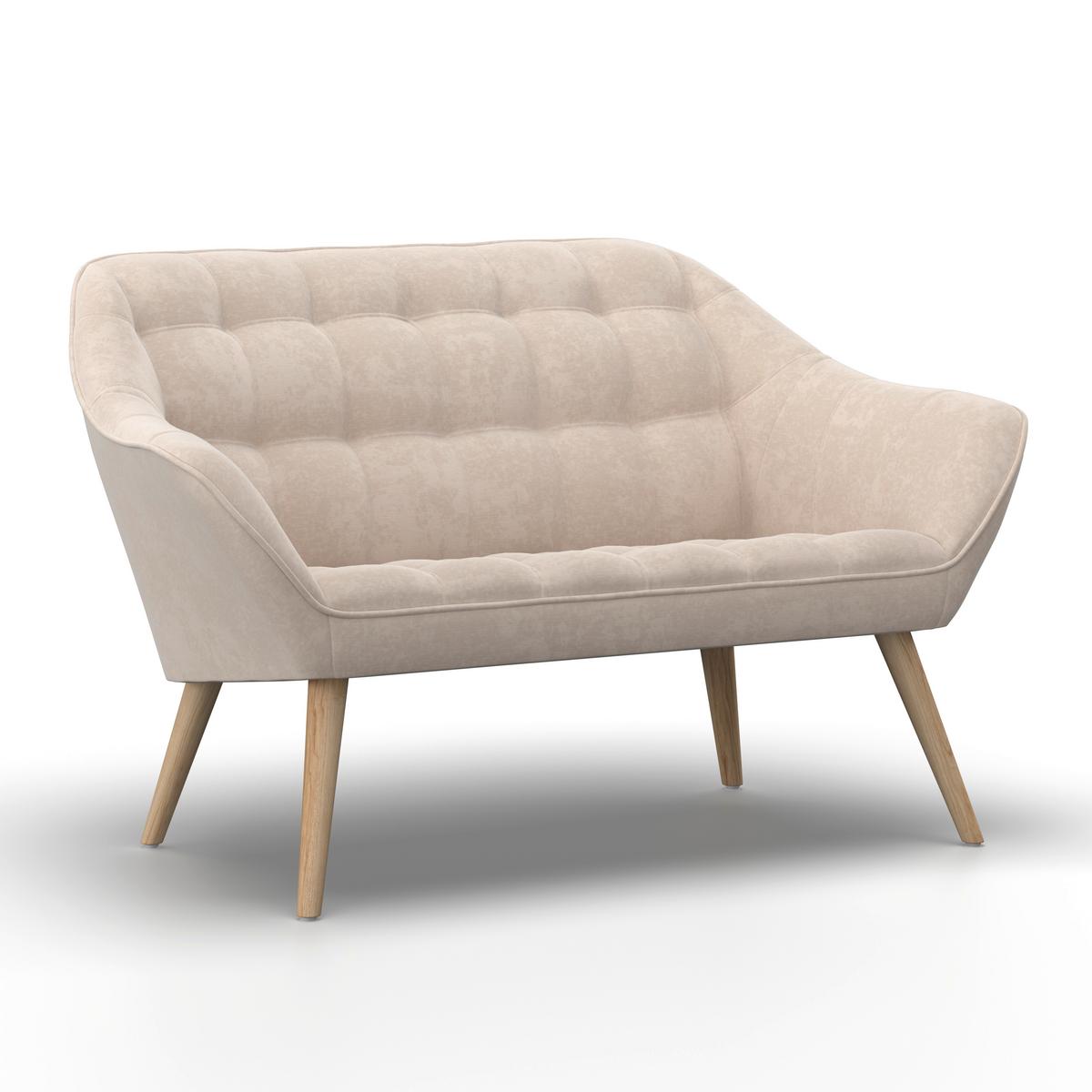 Dvosjed Monique - prirodne boje/bež, Moderno, drvo/metal (126/74/76cm) - Bessagi Home